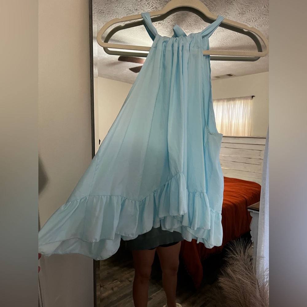 Blue boutique blouse. Size M.